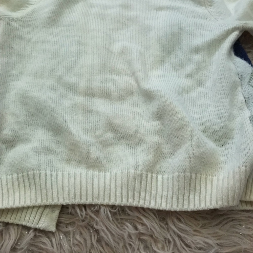 Cotton Argyle Sweater 💙🤍💚 - Picture 6 of 9